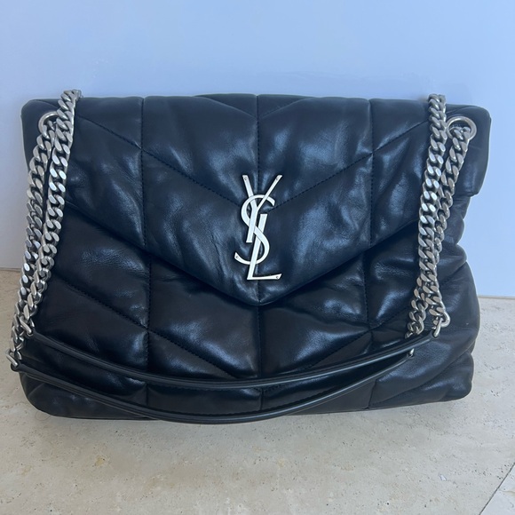 YSL Medium Black Loulou Puffer Bag - Picture 2 of 9